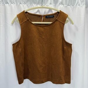 Banana Republic Women's Shell Tank Top Faux Suede